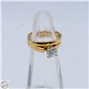 Image 1 : 14K YELLOW GOLD NATURAL DIAMOND SOLITAIRE SET