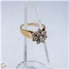 Image 1 : 14K YELLOW GOLD NATURAL DIAMOND CLUSTER