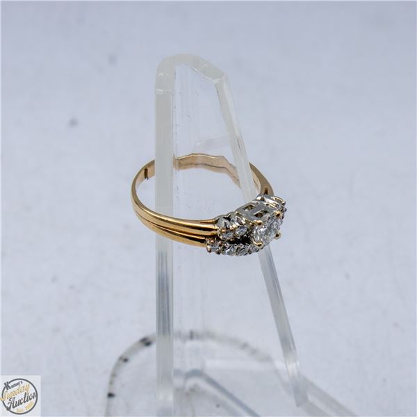 14K YELLOW GOLD NATURAL DIAMOND WEDDING SET