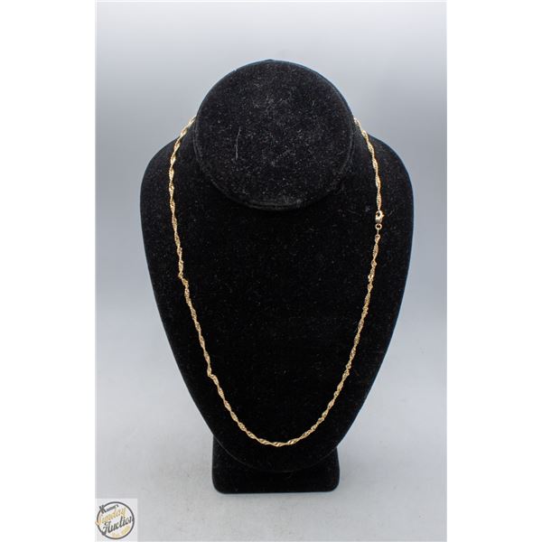 10K 22' YELLOW GOLD SINGAPORE CHAIN