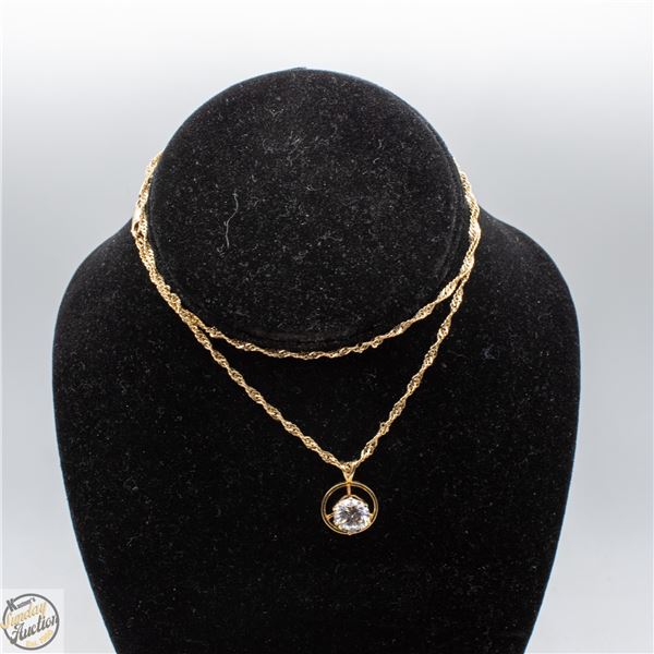 10K YELLOW GOLD 24" SINGAPORE CHAIN