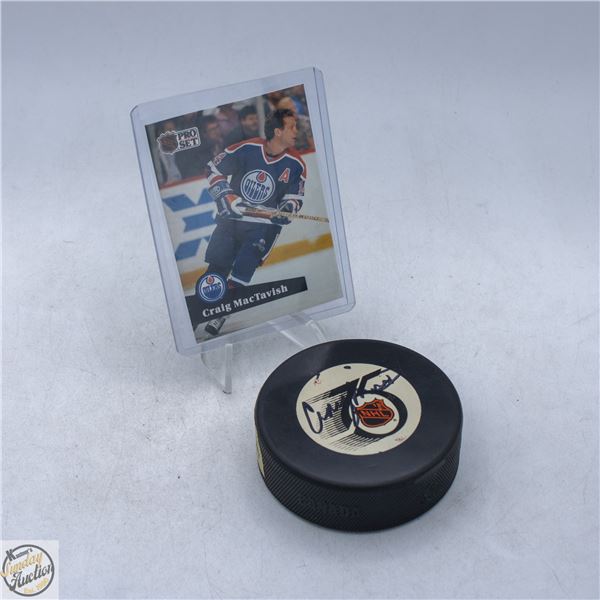 ESTATE AUTOGRAPHED CRAIG MACTAVISH HOCKEY PUCK