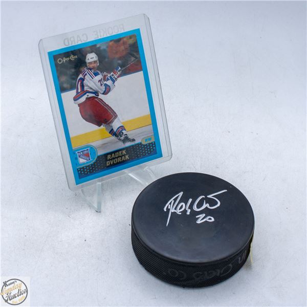 ESTATE AUTOGRAPHED RADEK DVORAK HOCKEY PUCK