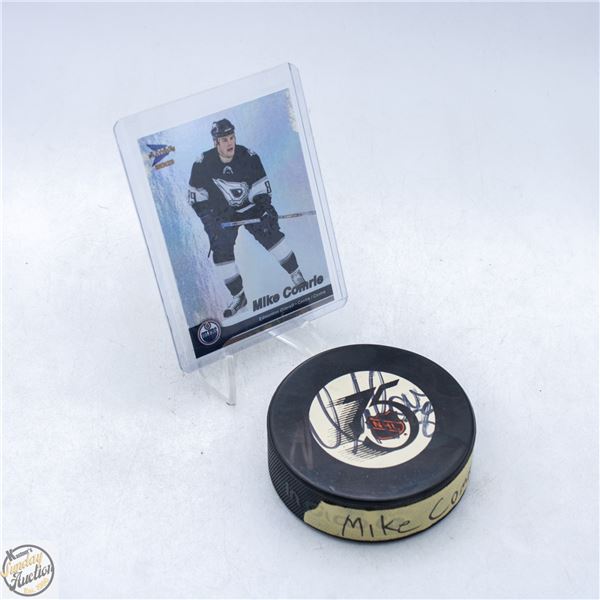 ESTATE AUTOGRAPHED MIKE COMRIE HOCKEY PUCK