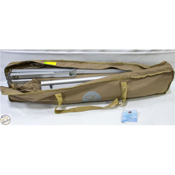 TAN CAMP COT W NYLON COVER & ALUMINUM FRAME
