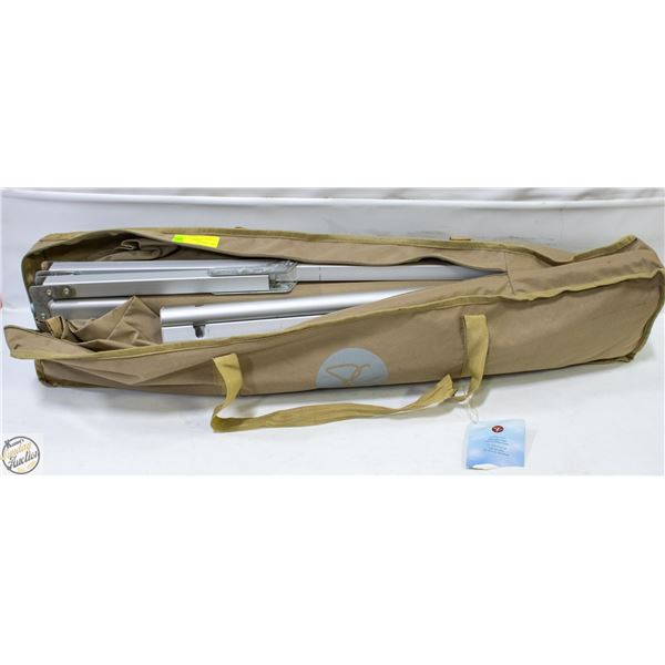 TAN CAMP COT W NYLON COVER & ALUMINUM FRAME