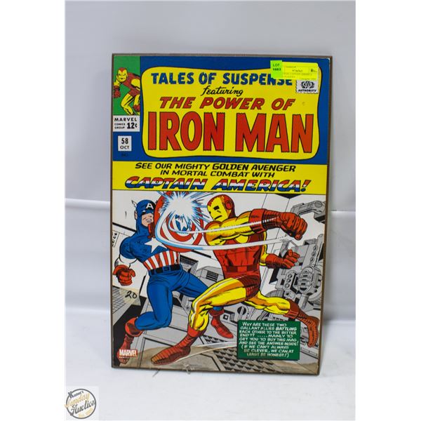 IRON MAN, CAPTAIN AMERICA WALL PLAQUES