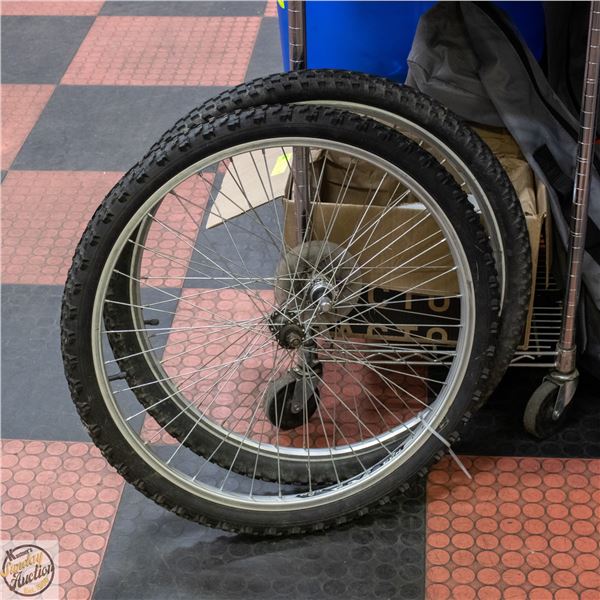 BIKE - FRONT+REAR RIMS W/26 INCH TIRES, 7 GEARS