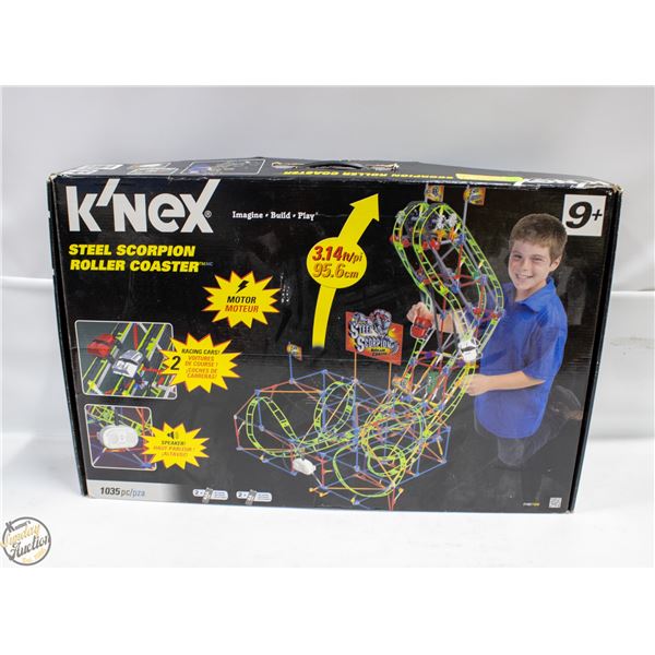 USED KNEX ROLLER COASTER W/BOOK
