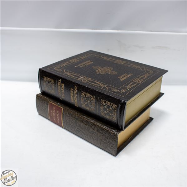 2 LIBRARY BOOKS STORAGE UNITS-WAR+PEACE,FAREWELL
