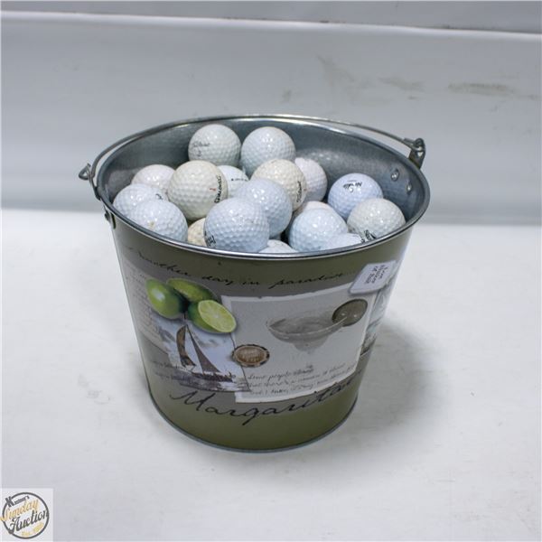 MARGARITAVILLE DESIGN  PAIL OF USED GOLF BALLS