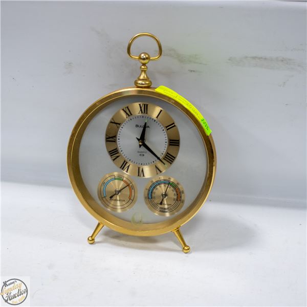 ESTATE BULOVA TRI LEGGED CLOCK/