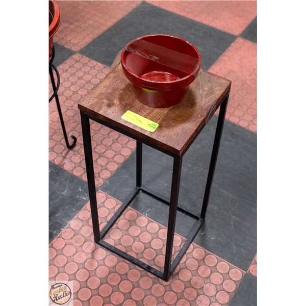 PLANT STAND 21 IN HIGH,CHERRY WOOD FINISH WITH