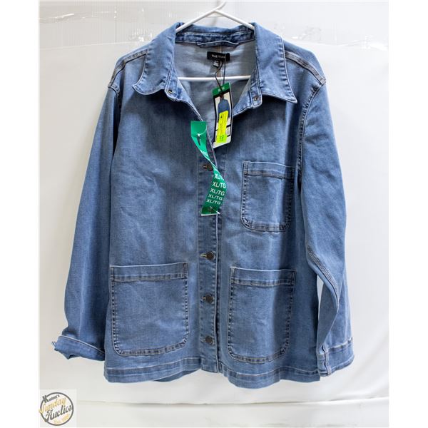 NEW WOMENS SZ XL WELLWORN JEAN JACKET
