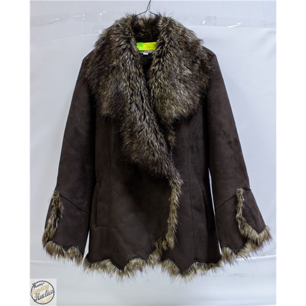 CHOCOLATE BROWN SOFT JACKET, LADIES MEDIUM