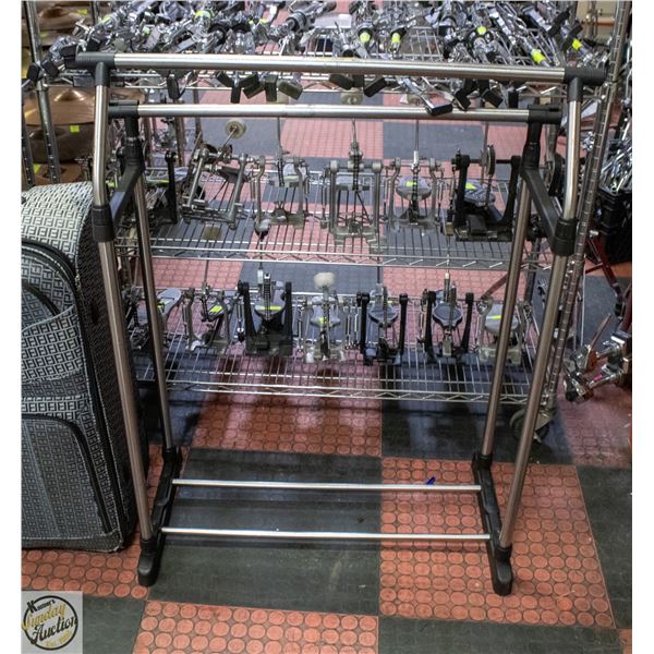 ADJUSTABLE HEIGHT DOUBLE ROD WARDROBE RACK