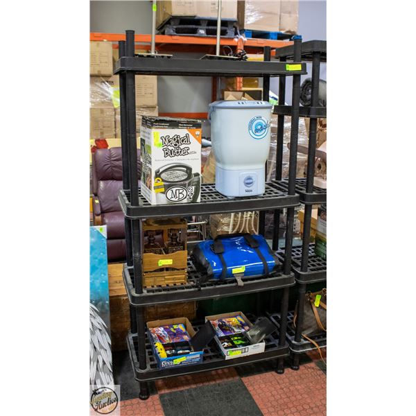 4 SHELF STORAGE UNIT 73" X 18" X 36"