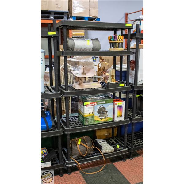 4 SHELF STORAGE UNIT 73" X 18" X 36"