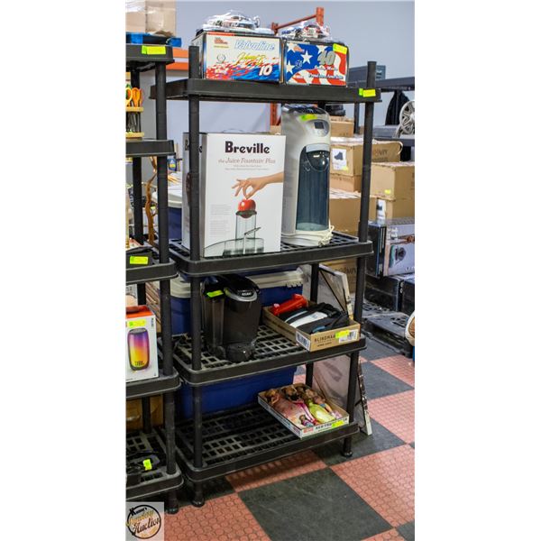 4 SHELF STORAGE UNIT 73" X 18" X 36"
