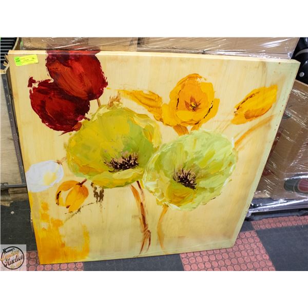 LARGE FLORAL CANVAS PRINT 39.4”X 39.4”