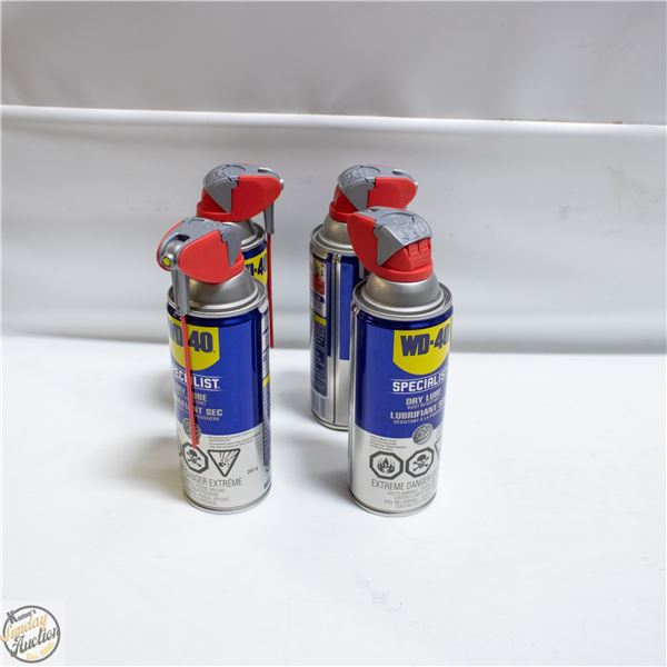 LOT OF 4 WD40 SPECIALIST DRY LUBE LUBRICANT