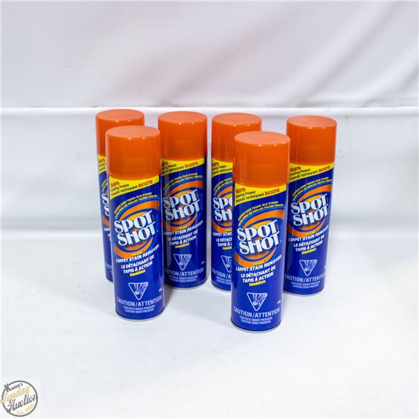 LOT OF 6 SPOT SHOT CARPET STAIN REMOVER