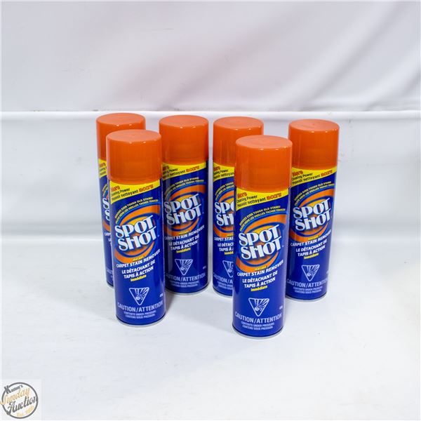 LOT OF 6 SPOT SHOT CARPET STAIN REMOVER
