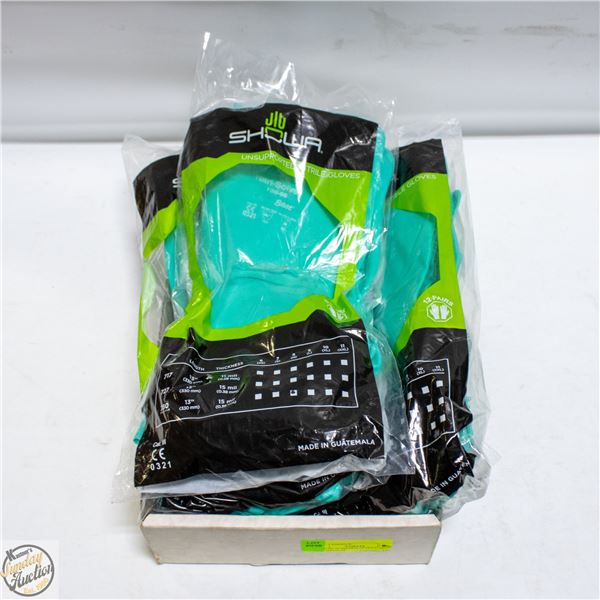 FLAT OF 36 SHOWA NITRILE GLOVES SIZE MEDIUM