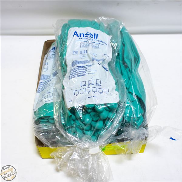 FLAT OF 48 PAIRS OF ANSELL NITRILE GLOVES ASST SZ