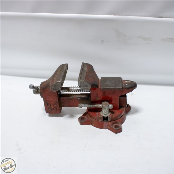 VINTAGE CAST IRON SWIVEL BENCH VISE 3.5" JAW