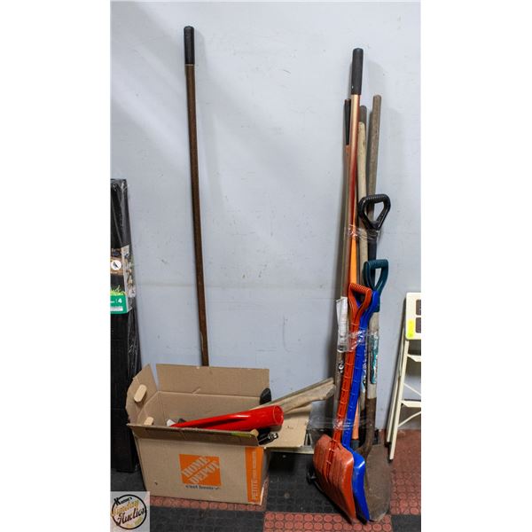 GARDEN TOOLS, AXES, SLEDGE HAMMERS &