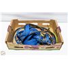Image 1 : BOX OF TIE-DOWNS + RATCHET STRAP
