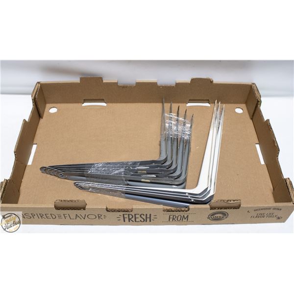 5 SHELF BRACKETS 1FT + 3 X 1FT BRACKETS