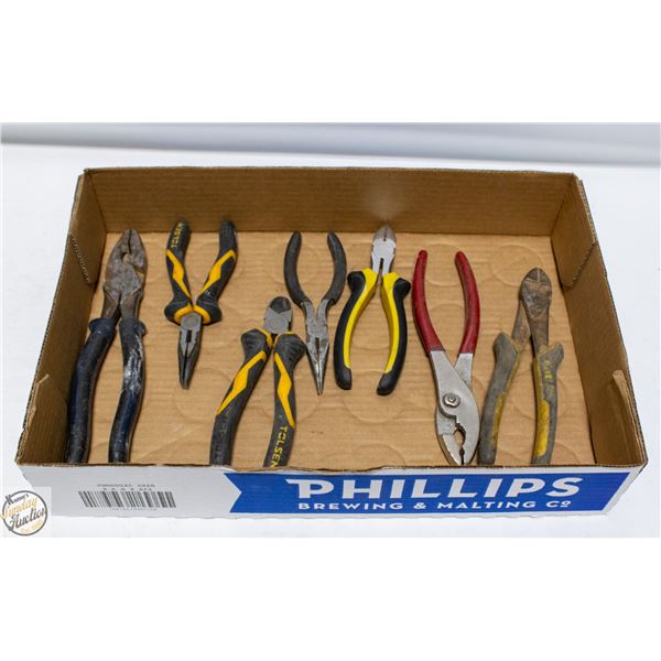 FLAT OF PLIERS AND SIDE CUTTERS