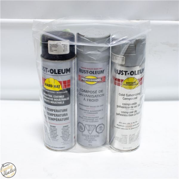 3PK RUSTOLEUM SPRAY PAINT