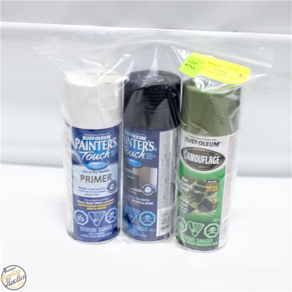 3PK RUSTOLEUM SPRAY PAINT
