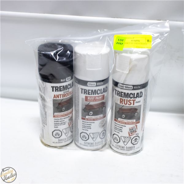3PK TREMCLAD SPRAY PAINT