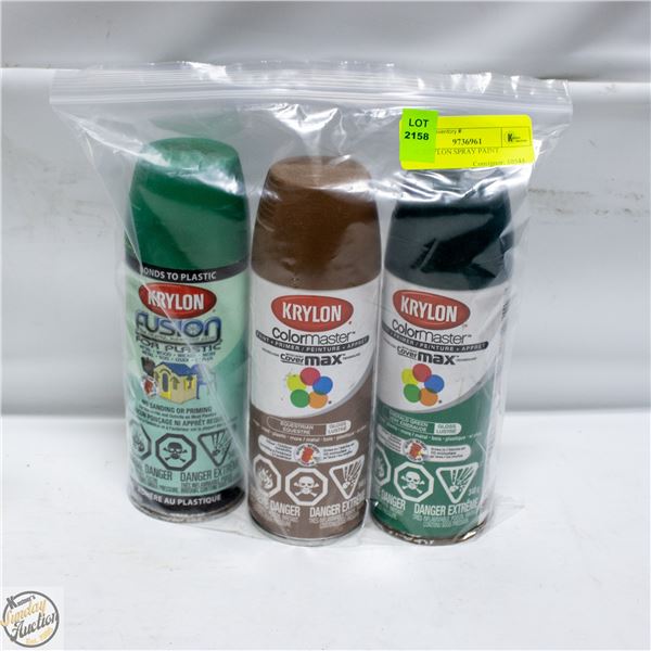 3PK KRYLON SPRAY PAINT