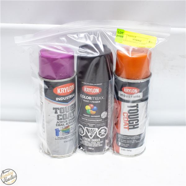 3PK KRYLON SPRAY PAINT