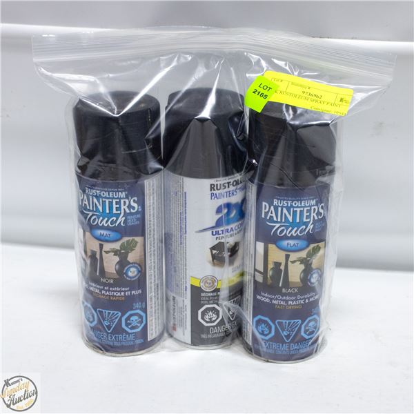 3PK RUSTOLEUM SPRAY PAINT