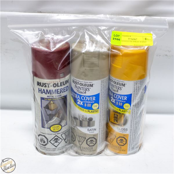 3PK RUSTOLEUM SPRAY PAINT