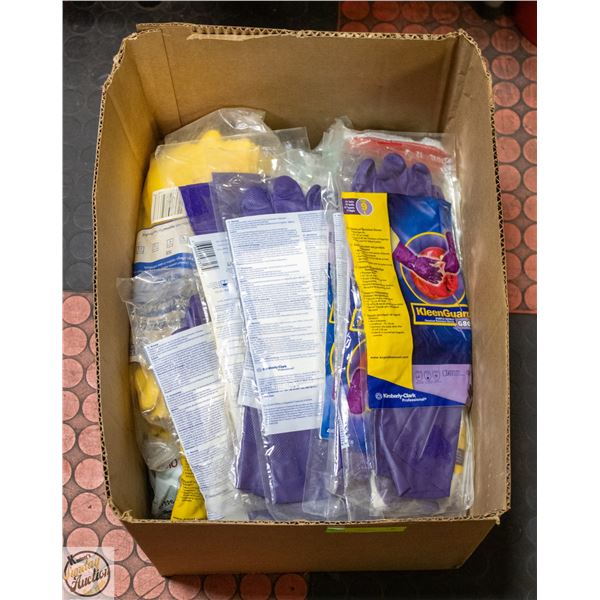 BOX OF NITRILE GLOVES ASST MAKES AND SIZES