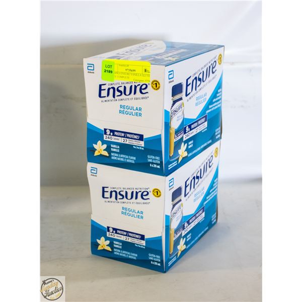 2 X 6PKS ENSURE VANILLA GLUTEN FREE COMPLETE