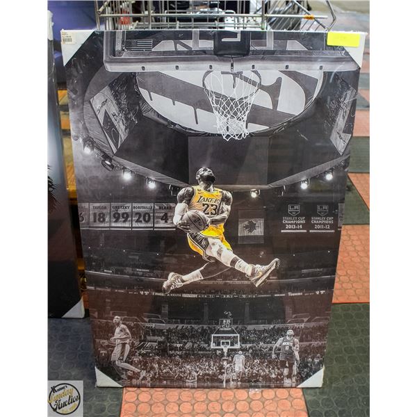 CANVAS PICTURE LABRON JAMES 24.5" X 36"