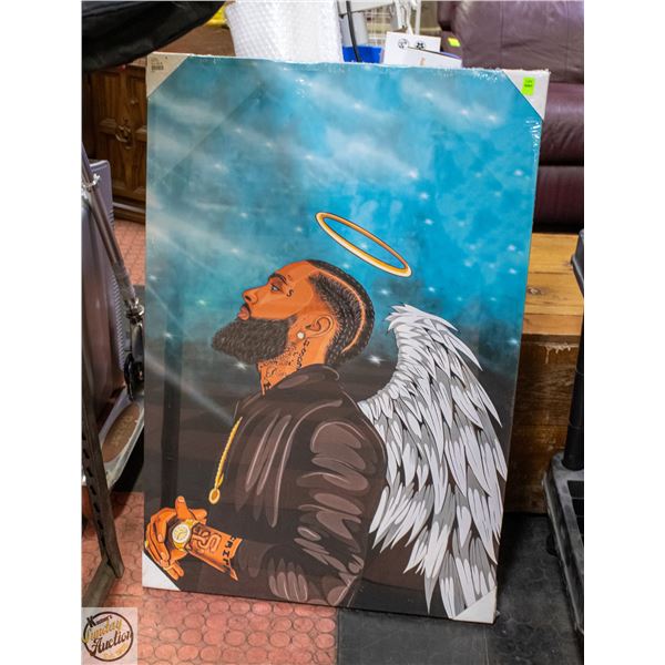 CANVAS PICTURE RAPPER MC GUY 24.5" X 36"