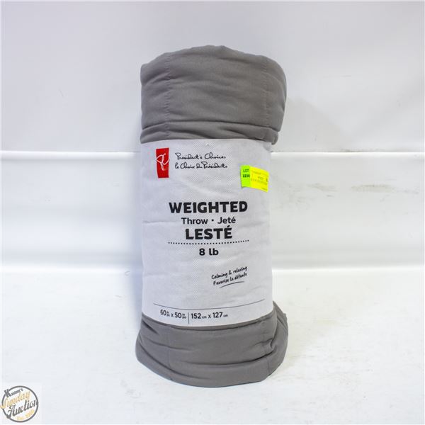 NEW 8LB PC WEIGHTED THROW