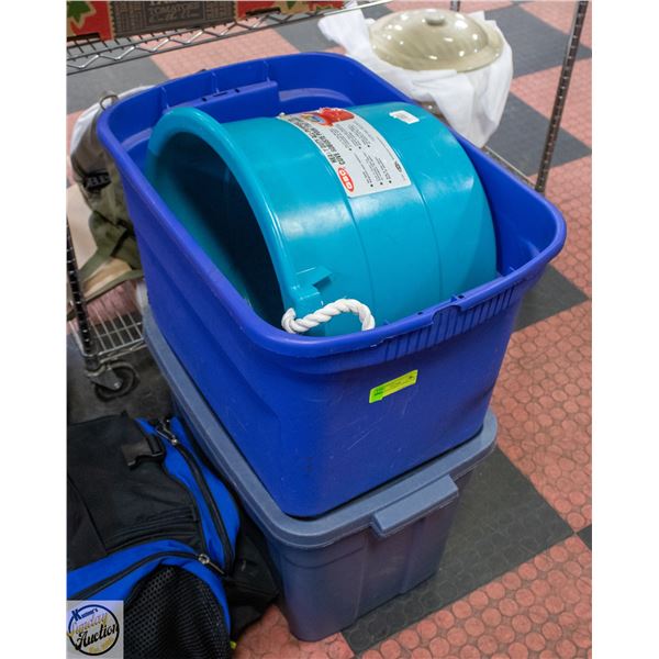 BUCKET & 2 TOTES (1 LID)
