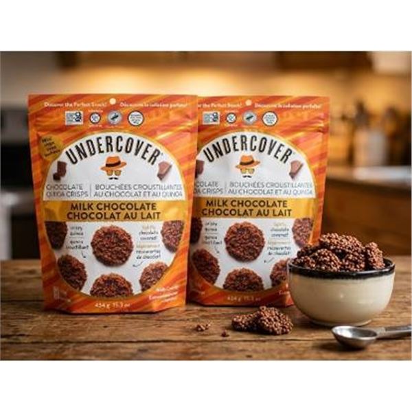 Undercover Milk Chocolate Quinoa Crisps 2x434g