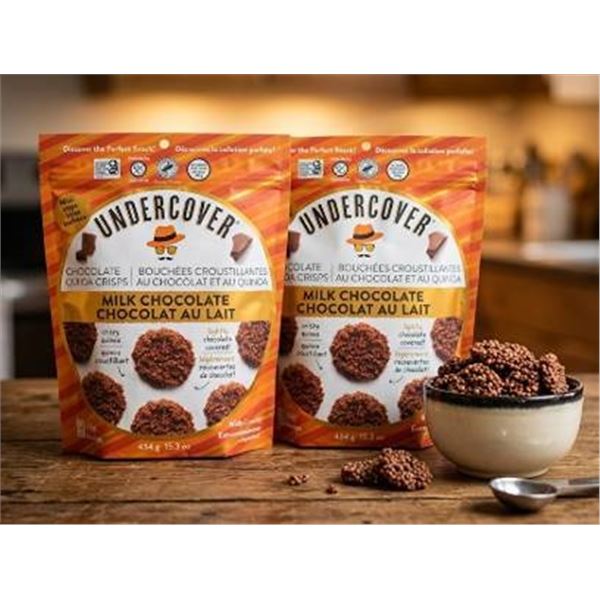 Undercover Milk Chocolate Quinoa Crisps 2x434g