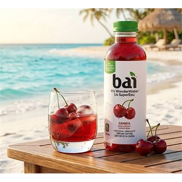 Bai Zambia Bing Cherry 12-Pack, 530ml Bottles
